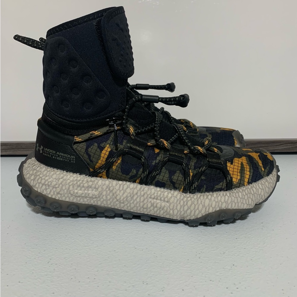 Under Armour Black UA HOVR Summit Fat Tire Camo Running Shoes-Size 5.5
